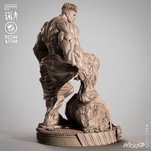 Red Hulk - Vörös Hulk MCU Verzió 1/6 méretű szobor - művészet - szobor - Meska.hu