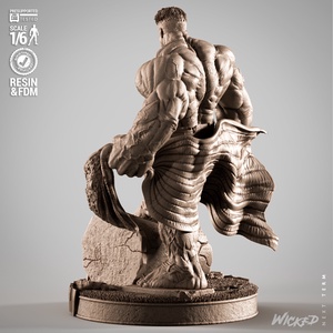 Red Hulk - Vörös Hulk MCU Verzió 1/6 méretű szobor - művészet - szobor - Meska.hu