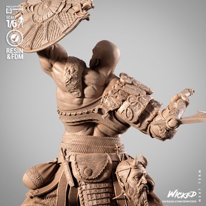 Kratos 1/6 méretű szobor - művészet - szobor - Meska.hu
