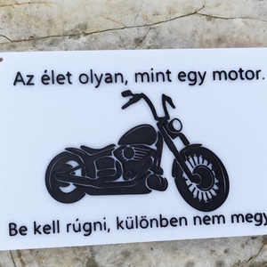 Az élet olyan, mint egy motor, Otthon & Életmód, Dekoráció, Kép & Falikép, Táblakép, Mindenmás, MESKA