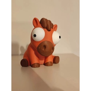 Táltos - vicces ló figura mozgatható szemekkel, 3D nyomtatott asztali dísz, lovas ajándék - Meska.hu