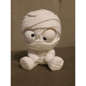 Mumó � 3D nyomtatott múmia figura mozgatható szemekkel és forgatható fejjel, vicces halloween dekoráció és asztaldísz - Meska.hu