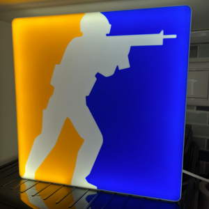 Counter-Strike (CS2) Gamer LED Hangulatlámpa + AJÁNDÉK CS Kulcstartó � Gamer Szoba Dekoráció - otthon & életmód - lámpa - hangulatlámpa - Meska.hu