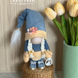 Tavaszi ( farmer-barackszín)álló manó, Otthon & Életmód, Dekoráció, Manók, Baba-és bábkészítés, MESKA