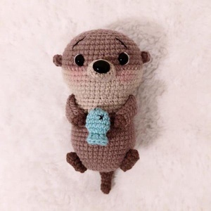 Vidra amigurumi - játék & sport - plüssállat & játékfigura - más figura - Meska.hu