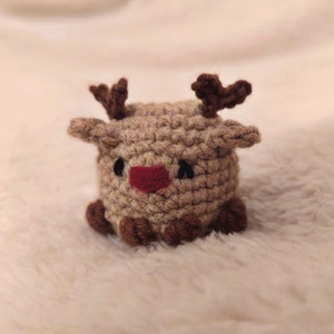 Rénszarvas amigurumi, Karácsony, Karácsonyi lakásdekoráció, Karácsonyi manók, figurák, Horgolás, MESKA