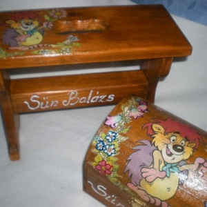 Sün Balázs ládikó és sámli  + ajándék vers -  - Meska.hu