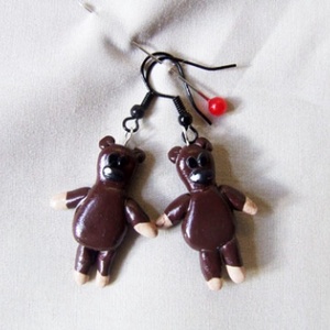 Mr. Bean's Bear fülbevaló -  - Meska.hu