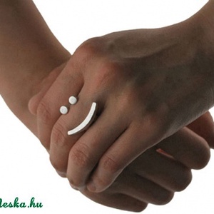 Egyedi ezüst smile, mosolygó, mosolygós gyűrű -  - Meska.hu