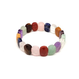Vegyes faz. ovál téglalap karkötő 14-15x10-11mm, Ékszer, Karkötő, Ásványkarkötő, , MESKA