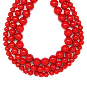 Jáde szinezett piros golyó 8mm  ékszerkészítő alapanyag (füzér), Kellékek & szerszámok, Ásvány alapanyag, Ásványfüzér, , MESKA
