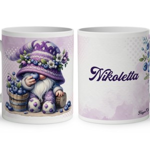 Névvel kérhető - Cuki áfonyás manó mintás bögre, Otthon & Életmód, Konyhafelszerelés, tálalás, Tálalás, Bögre & Csésze, , MESKA