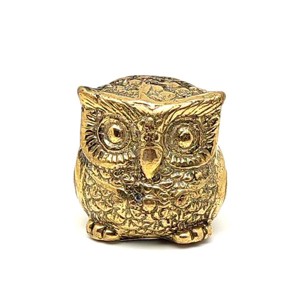 Réz figura bagoly arany 3,5cm, Otthon & Életmód, Dekoráció, Spiritualitás, , MESKA