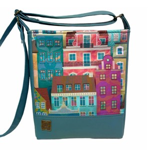 SuziartBag Türkiz házikós kisméretű táska, Táska & Tok, Kézitáska & válltáska, Válltáska, , MESKA