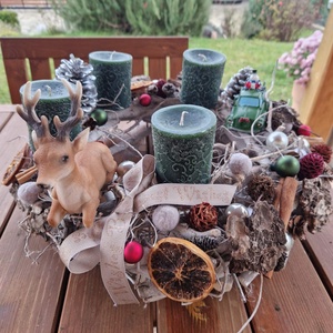 Őziks natúr adventi koszorú  - Meska.hu
