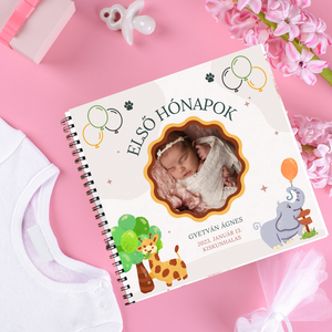 Első hónapok kisbaba emlék album, fotó album, többféle - kisfiús vagy kislányos grafikával  - otthon & életmód - papír, írószer - babanapló - Meska.hu