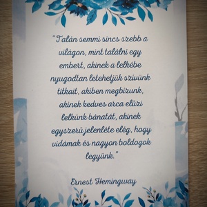 Kék virágos kaparós esküvői meghívó több méretben / Blue Flowers/  - esküvő - meghívó & kártya - meghívó - Meska.hu