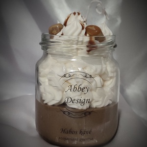 Habos kávé illatú desszert gyertya , illatgyertya, szójaviasz gyertya, dekorgyertya  - otthon & életmód - gyertya, illat, aroma - gyertya - Meska.hu