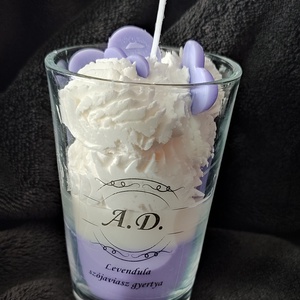 Anyáknapi levendula illatú desszert gyertya MAMA felirattal, illatgyertya, szójaviasz gyertya, dekorgyertya  - otthon & életmód - gyertya, illat, aroma - gyertya - Meska.hu