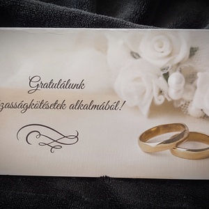 Egyedi gyűrűs pénzátadó zsebes boríték esküvőre - esküvő - emlék & ajándék - nászajándék - esküvői pénzátadó boríték, kártya - Meska.hu