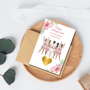 Rosegold , rózsaszín kaparós tanú vagy koszorúslány felkérő kártya , Esküvő, Meghívó & Kártya, Koszorúslány felkérő, Fotó, grafika, rajz, illusztráció, MESKA