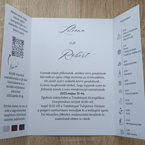 Fényképes - ablakos , két oldalra nyíló meghívó  - esküvő - meghívó & kártya - meghívó - Meska.hu