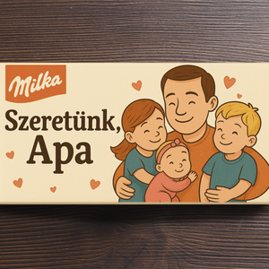 Egyedi csomagolású, személyre szabott Apák napi óriás csokoládé , Élelmiszer, Gasztro ajándékcsomag, Fotó, grafika, rajz, illusztráció, Papírművészet, MESKA