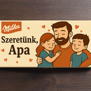 Egyedi csomagolású, személyre szabott Apák napi óriás csokoládé  - élelmiszer - gasztro ajándékcsomag - Meska.hu