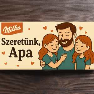 Egyedi csomagolású, személyre szabott Apák napi óriás csokoládé  - élelmiszer - gasztro ajándékcsomag - Meska.hu