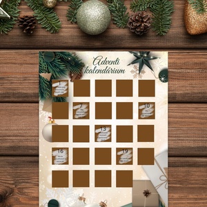 Különleges Kaparós Adventi Naptár, Kalendárium , Karácsony, Adventi díszek, Adventi naptár, Mindenmás, MESKA