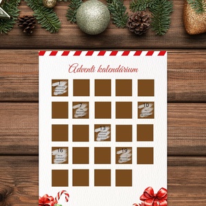 Különleges Kaparós Adventi Naptár, Kalendárium , Karácsony, Adventi díszek, Adventi naptár, Mindenmás, MESKA