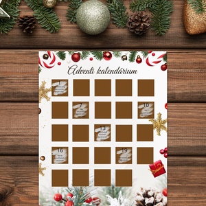 Különleges Kaparós Adventi Naptár, Kalendárium , Karácsony, Adventi díszek, Adventi naptár, Mindenmás, MESKA