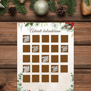Különleges Kaparós Adventi Naptár, Kalendárium , Karácsony, Adventi díszek, Adventi naptár, Mindenmás, MESKA