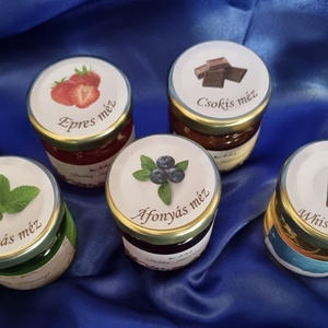 Egyedi csomagolású különleges méz válogatás ajándékcsomag karácsonyra (4 db-os) - élelmiszer - méz & propolisz - Meska.hu