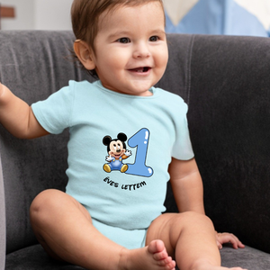Egyedi tervezésű Disney, Mickey 1 éves lettem, első szülinapi body ,azonnal készletről - Meska.hu