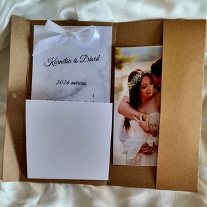 Kraft papírba hajtogatott, fényképes esküvői meghívó  - esküvő - meghívó & kártya - meghívó - Meska.hu Kraft papírba hajtogatott, fényképes esküvői meghívó  - esküvő - meghívó & kártya - meghívó - Meska.hu