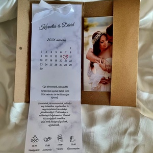 Kraft papírba hajtogatott, fényképes esküvői meghívó  - esküvő - meghívó & kártya - meghívó - Meska.hu Kraft papírba hajtogatott, fényképes esküvői meghívó  - esküvő - meghívó & kártya - meghívó - Meska.hu