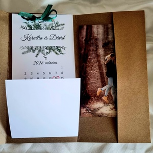 Kraft papírba hajtogatott, fényképes esküvői meghívó greenery  - esküvő - meghívó & kártya - meghívó - Meska.hu Kraft papírba hajtogatott, fényképes esküvői meghívó greenery  - esküvő - meghívó & kártya - meghívó - Meska.hu