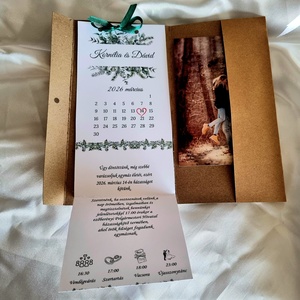 Kraft papírba hajtogatott, fényképes esküvői meghívó greenery  - esküvő - meghívó & kártya - meghívó - Meska.hu Kraft papírba hajtogatott, fényképes esküvői meghívó greenery  - esküvő - meghívó & kártya - meghívó - Meska.hu