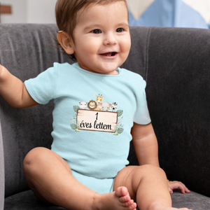 Egyedi tervezésű  1 éves lettem, első szülinapi body ,azonnal készletről, Ruha & Divat, Babaruha & Gyerekruha, Body, Mindenmás, MESKA