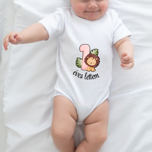 Egyedi tervezésű  1 éves lettem, első szülinapi body ,azonnal készletről - ruha & divat - babaruha & gyerekruha - body - Meska.hu