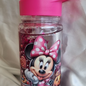 Mozgó csillámos kulacs, Minnie egér 2, Disney iskolakezdésre, óvodába, szülinapra vagy csak úgy  - Meska.hu