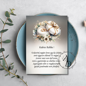 Gyűrűvivő, gyerekfelkérő kártya , Esküvő, Meghívó & Kártya, Tanú felkérő, Fotó, grafika, rajz, illusztráció, MESKA