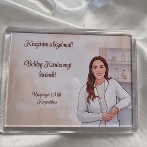 Vendégajándék- kozmetikus saját fotó alapján  - otthon & életmód - konyhafelszerelés, tálalás - konyhai dekoráció - hűtőmágnes - Meska.hu