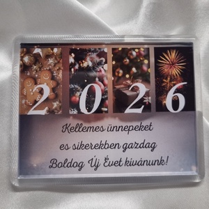 Karácsonyi hűtőmágnes 2026 - otthon & életmód - konyhafelszerelés, tálalás - konyhai dekoráció - hűtőmágnes - Meska.hu
