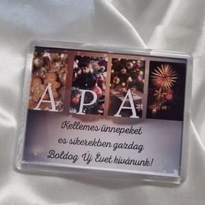 Karácsonyi hűtőmágnes APA - otthon & életmód - konyhafelszerelés, tálalás - konyhai dekoráció - hűtőmágnes - Meska.hu