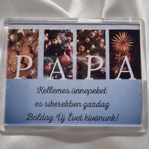 Karácsonyi hűtőmágnes PAPA - otthon & életmód - konyhafelszerelés, tálalás - konyhai dekoráció - hűtőmágnes - Meska.hu