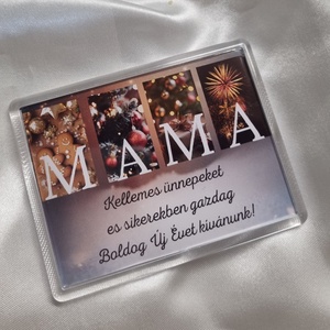 Karácsonyi hűtőmágnes MAMA  - otthon & életmód - konyhafelszerelés, tálalás - konyhai dekoráció - hűtőmágnes - Meska.hu