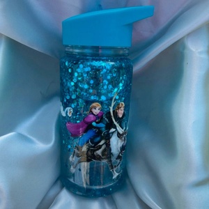 Mozgó csillámos kulacs, Jégvarázs , Disney iskolakezdésre, óvodába, szülinapra vagy csak úgy  - otthon & életmód - konyhafelszerelés, tálalás - italos kellékek - kulacsok - Meska.hu