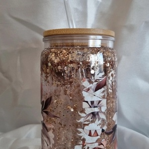 Egyedi dupla falú csillogós pohár  Anya 1, Otthon & Életmód, Konyhafelszerelés, tálalás, Tálalás, Pohár, , MESKA